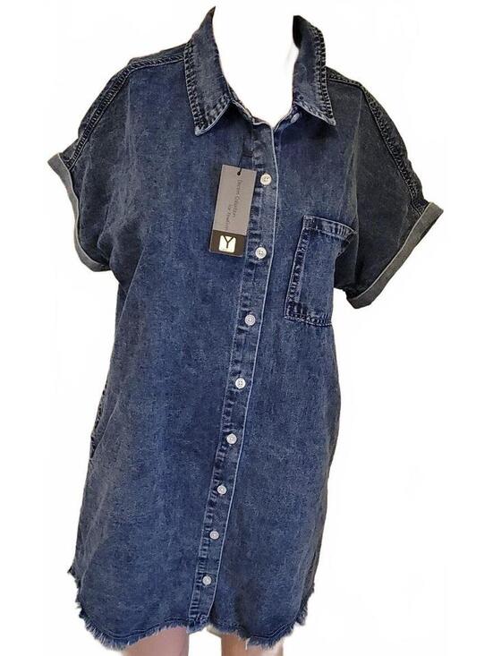 Dresses & Skirts - Yewfirm Denim Collection Blue Denim Shirt Women's Jean's Sexy Fashion Dress XS